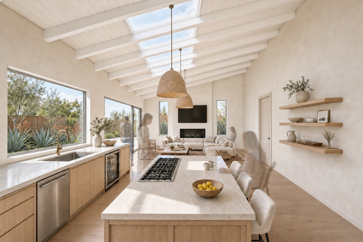Cardiff twin-home interior — day
