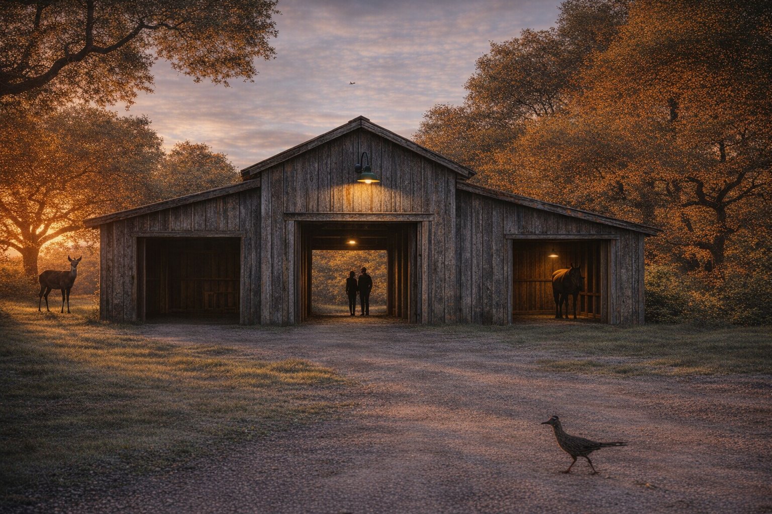 Daley Ranch barn — sunset