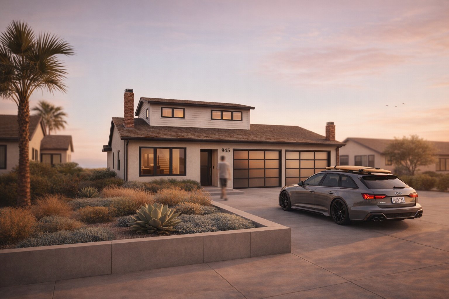 Sandcastle beach house — sunset