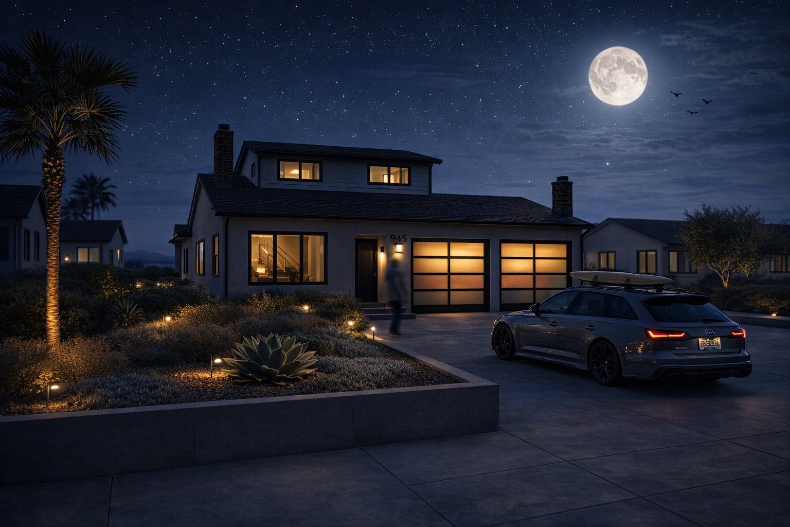 Sandcastle beach house — night